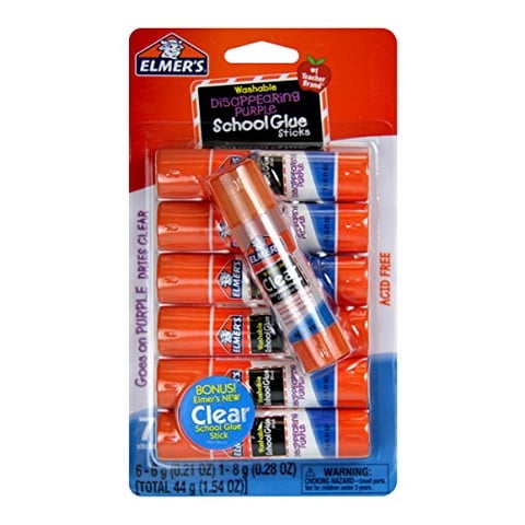 Elmers - Barra De Pegamento Elmer'S E4062 Purpura Que Desaparece 7 Palos