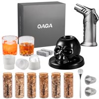 Kit Para Ahumar Cócteles Oaga Whisky Con Antorcha, 21 Juegos De 6 Sabores