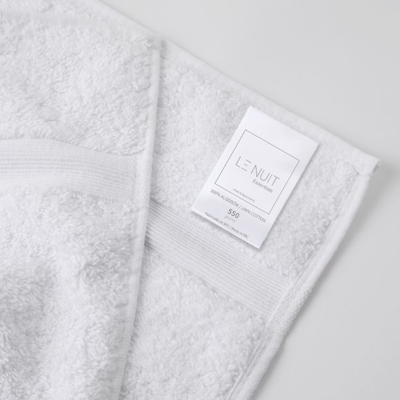 Toalla De Baño 550 Grs/mt2 100% Algodón Essentials Blanca
