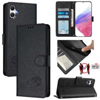 Funda Tipo Cartera Foxdock Para Samsung Galaxy A06 4G Con Soporte, Ranuras, Rfid, Diseño De Gato