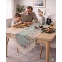 Todo Para El Hogar - Camino De Mesa Jacquard 40X180Cm Con Encaje