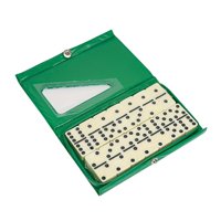 Magideal - Juego De Seis Dominó Doble, Juego De Fichas Clásicas, Juguete De Viaje Portátil Con Caja Portátil, Juego De Mesa Con Números, Juego De Mesa Para Niños Verde