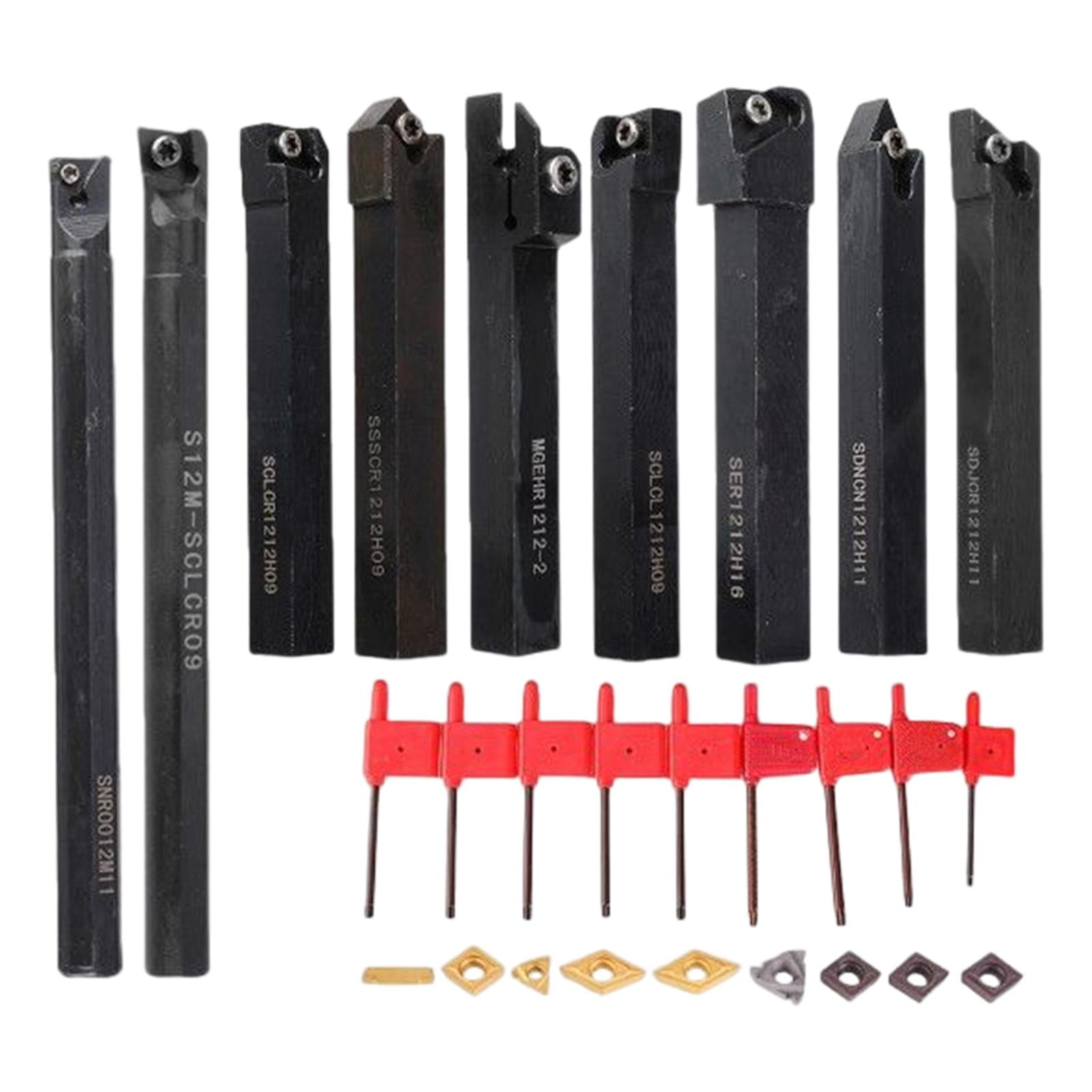 Magideal - Barra De Perforación De Torno Profesional De 9 Uds Con Llave T8, Barra De Perforación Manual Ligera Y Portátil, Herramienta De Torneado, Accesorios De