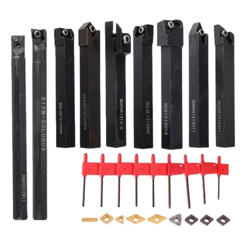 Magideal - Barra De Perforación De Torno Profesional De 9 Uds Con Llave T8, Barra De Perforación Manual Ligera Y Portátil, Herramienta De Torneado, Accesorios De