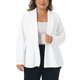 thumbnail image 1 of Agnes Orinda Chaquetas de Talla Grande para Mujer de Escuela y Universidad, Cuello Chal, Botones, Casual, Traje de Trabajo, Chaqueta Peplum, 3X Blanco, 1 of 7