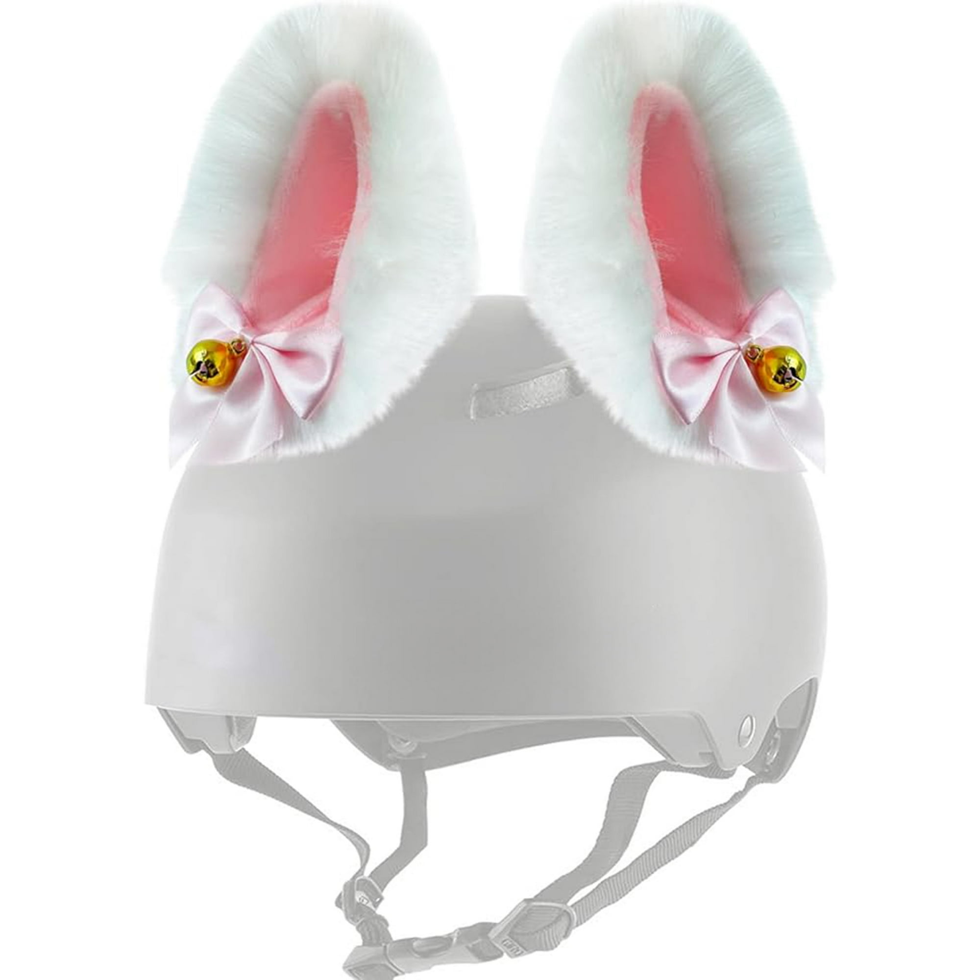 Veat00l - Decoración De Cascos Con Campanas Para Orejas De Gato, Orejas De Peluche, Accesorios De Pegatinas Para Cascos De Bicicleta, Motocicletas, Decoración De Cascos, Sin Casco