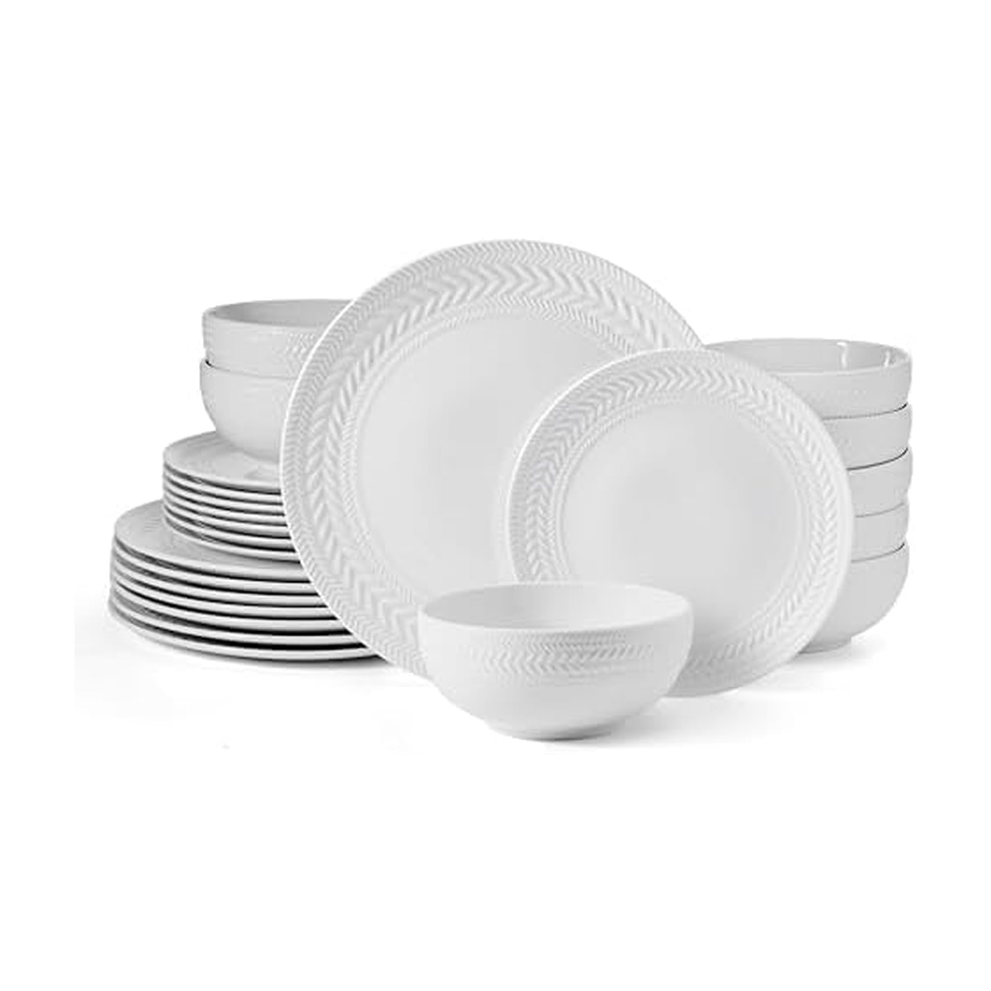 Juego De Vajilla Pfaltzgraff Josephine, 24 Piezas, Porcelana Blanca