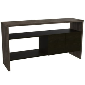 Fmfurniture - Arrimo 1 Puerta Fm-003O - Café Oscuro Y Negro