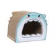 thumbnail image 2 of Rascador Para Gatos Corrugado Caja Sofá Transpirable Kitty Sofá Cartón Gato Casa Tiburón, 2 of 5