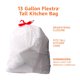 thumbnail image 3 of Amazon Basics Flextra Strength Tall Kitchen Drawstring Trash Bags, 13 gal, 50 unidades, 3 of 3
