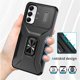 thumbnail image 3 of Funda Armada para Samsung Galaxy A05S con Tapa Deslizante y Soporte Magnético Giratorio Negro, 3 of 5