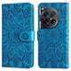 thumbnail image 2 of Funda tipo cartera FOXDOCK para OnePlus 12 , diseño girasol en relieve, cuero PU, cierre magnético, soporte y tarjetero, 2 of 5