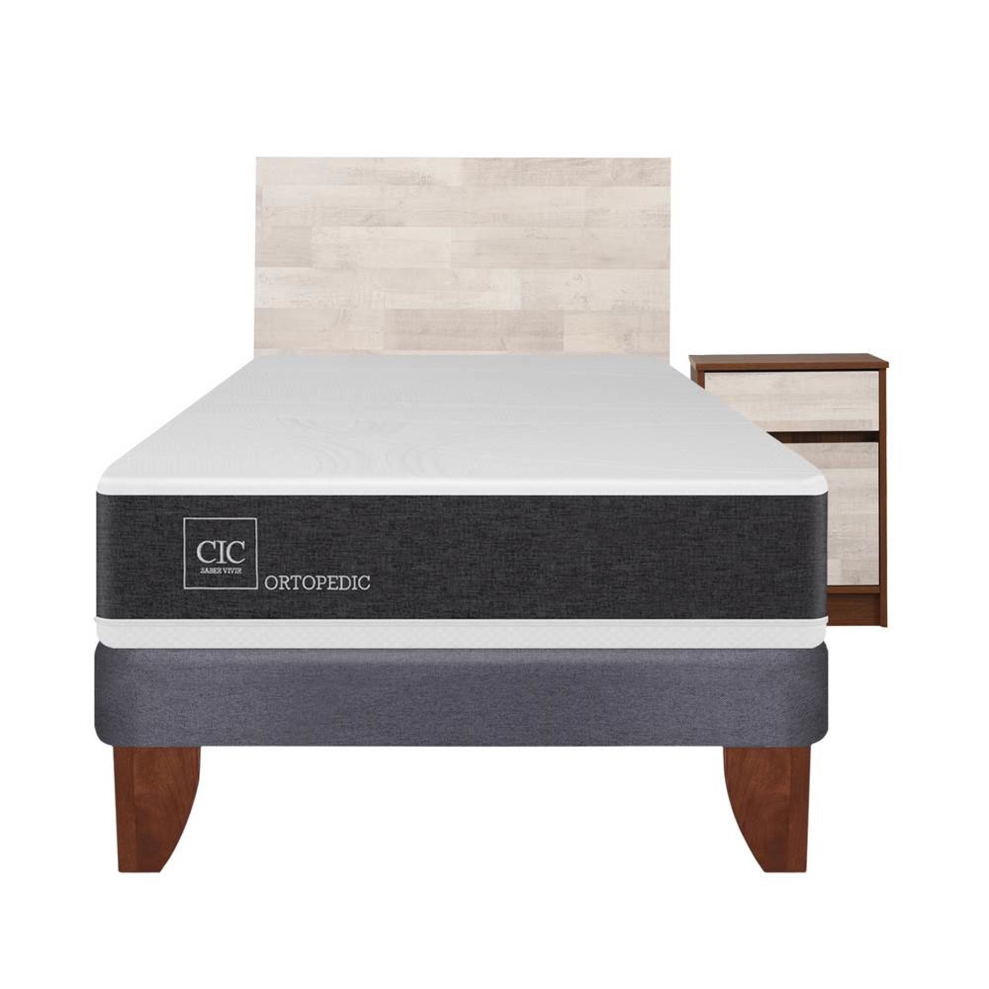 Cama Europea New 1.5 Plaza Base Normal