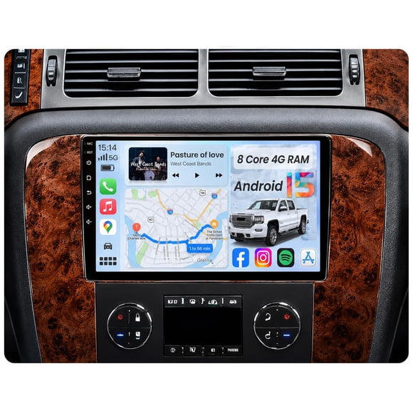 Radio para Auto Jufodrca 9" Android 15 con CarPlay Inalámbrico y 5G