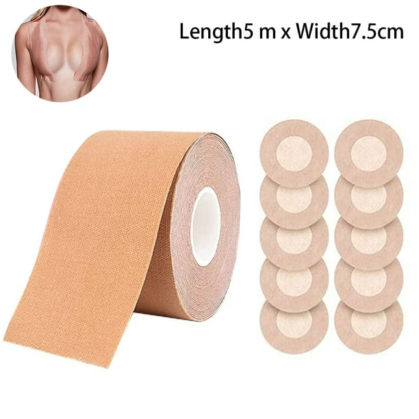 1 pieza de cinta para senos: cinta para levantar senos y cubrepezones redondo desechable, sujetador adhesivo push up para senos.