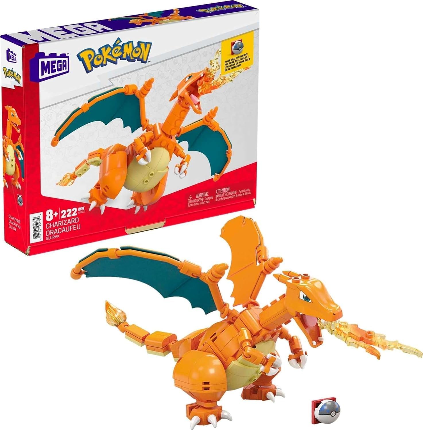Mega Construx Pokémon Charizard 222 Piezas