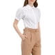 thumbnail image 5 of INSPIRE CHIC Camisa esencial de oficina para mujer con mangas abullonadas y cuello en punta, botones hacia abajo, talla M, color blanco, 5 of 7
