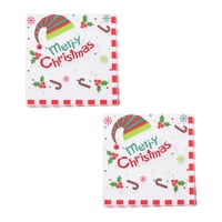 Magideal - Servilletas De Papel, Servilletas Navideñas, Servilletas Desechables Decorativas, Servilletas Tamaño Cena, Servilletas De Cóctel Para Baño, Cafetería, Sombrero De Navidad