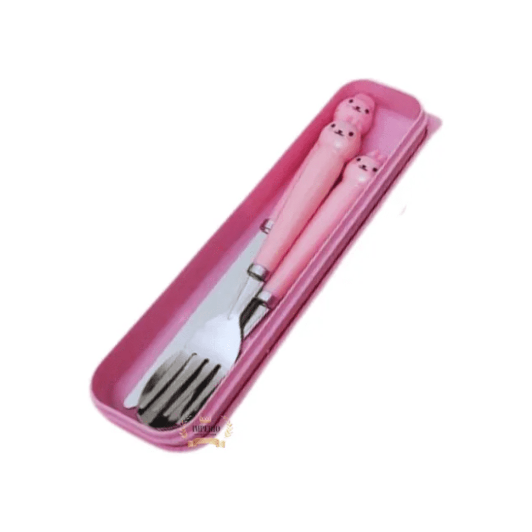 Genérico - Set Cubierto Portátil Camping Colegio Trabajo