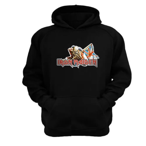 Polerón Canguro Iron Maiden Negro Talla L Unisex