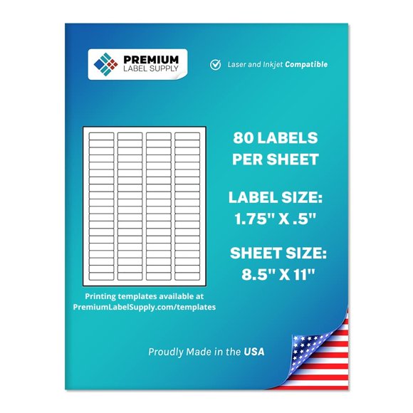 Etiquetas adhesivas con dirección de devolución Premium Label Supply 2000