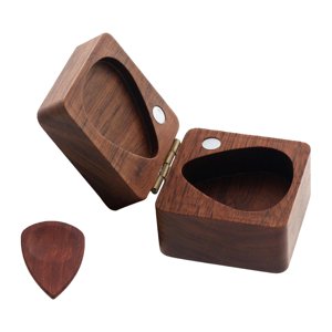 Bothyi - Caja De Púas De Guitarra De Madera, Contenedor Duradero, Soporte Para Caja De Púas De Guitarra Artesanal