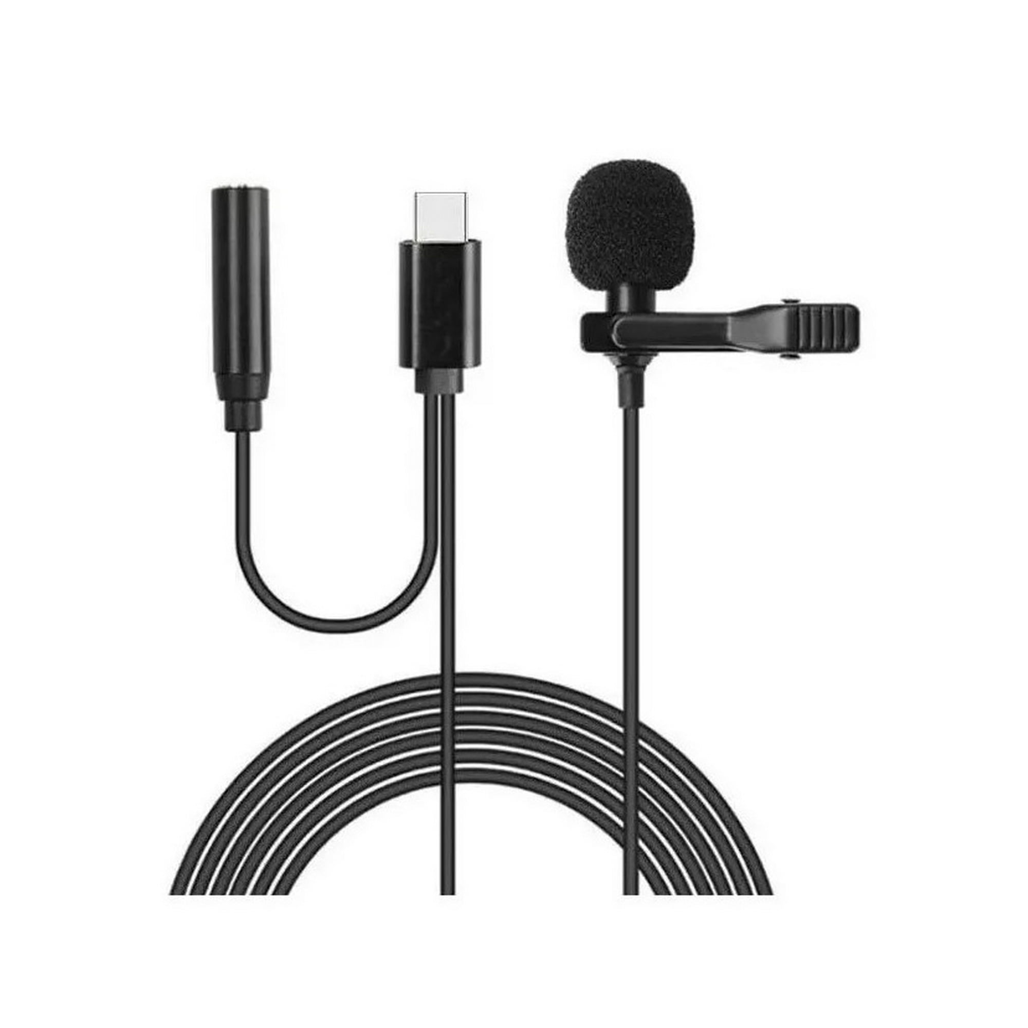 Irm - Micrófono Lavalier Solapa Telefono Tipo C Con Entrada Fonos