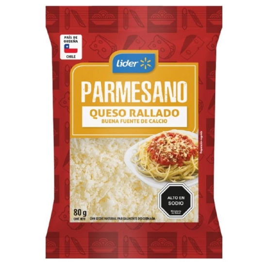 Queso Parmesano Rallado 80 g Lider