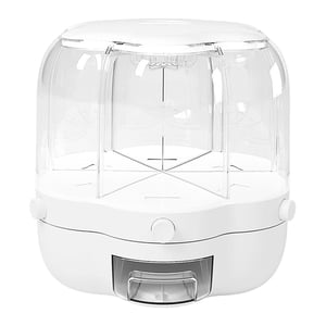 Bothyi - Dispensador De Cereales Cubo De Arroz Caja De Almacenamiento De Alimentos Secos Herméticos Para La Despensa Del Hogar Blanco