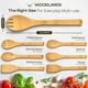 thumbnail image 4 of Juego de utensilios Woodland USA: cucharas de madera, 6 unidades, resistentes al calor, 4 of 9