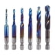 thumbnail image 3 of Juego de Brocas de Combinación de Grifo de Taladro, Vástago Hexagonal con Revestimiento Azul, Fácil de Usar, M3, M4, M5, M6, M8, M10, Juego de Grifo D Largo, 3 of 5