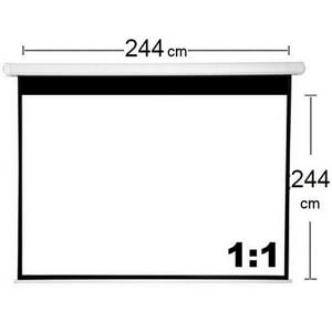 Evotech - Telon Mural 244X244Cm Cm Borde Negro Mecanismo Retractil