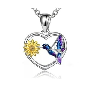 Vousez - Collar Colibrí Girasol Plata 925