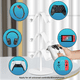 thumbnail image 4 of Controller Bracket 3 Layers, Headset Bracket, Multi-adjustable Game Controller Headset Hanger For All General Gaming PC Accessories, Xbox PS4 PS5 Switch-Blanco elegante, 4 of 6