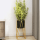 thumbnail image 3 of Porta Macetero Belug Pedestal Maceta Plantas Negro Dorado, 3 of 5