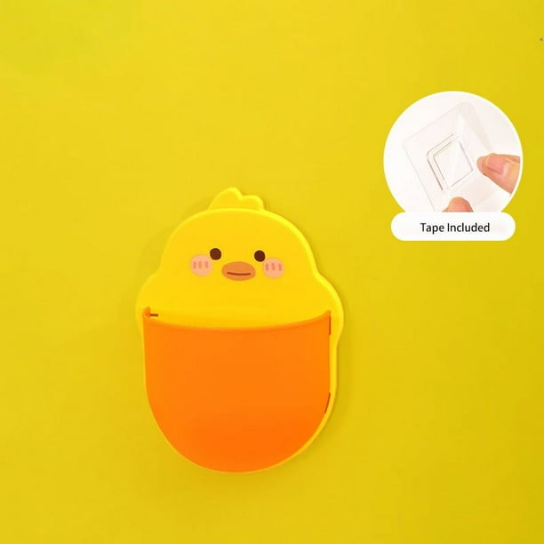 Get Organized with our Cute and Multi-Purpose Desktop/Wall Hanging Pen and Phone Holder - Sturdy, Adorable, and Easy to Install (1pc, 6.1x4.33 Inch, PP)