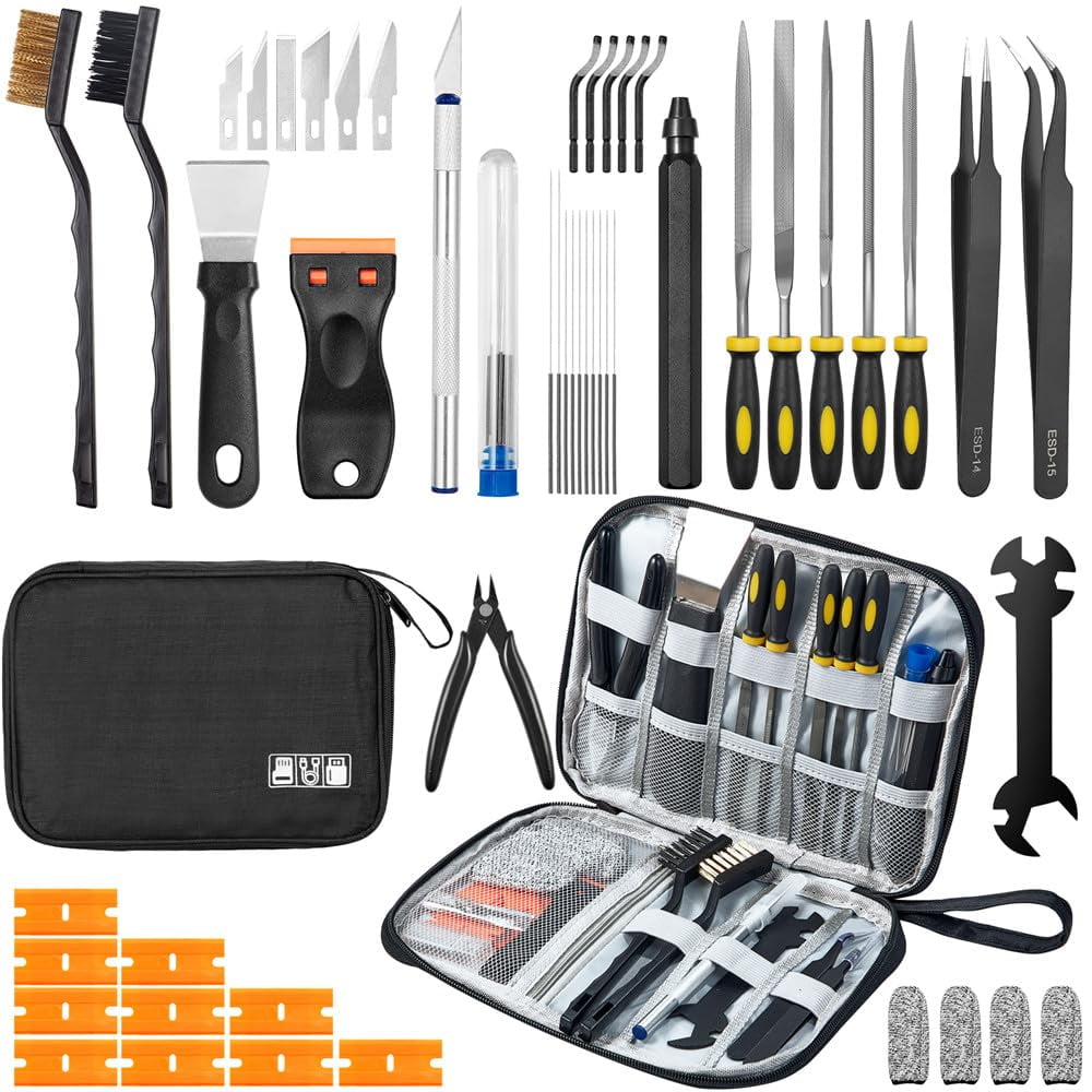 Yibrvoik - Kit De Herramientas Para Impresora 3d Yibrovik, 50 Piezas Con Funda Para Impresora Fdm/sla