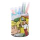 thumbnail image 1 of Daniel el Travieso-theme Cylinder Pen Holder Pencil Organizer with Flannel Lining PVC Leather Material Cardboard Base for study work 10*8CM, 1 of 6