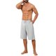 thumbnail image 2 of INSPIRE CHIC Pantalones Cortos de Pijama para Hombre con Bolsillos Laterales Color Sólido Ropa de Dormir con Cordón 30 Gris Claro, 2 of 6