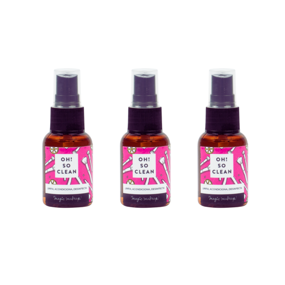 Pack x3 Limpiador Instantáneo de Brochas Oh! So Clean 35ml Travel Size Magic Makeup
