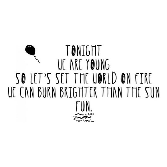 Decomural We Are Young Fun Song Lyrics WS-34090