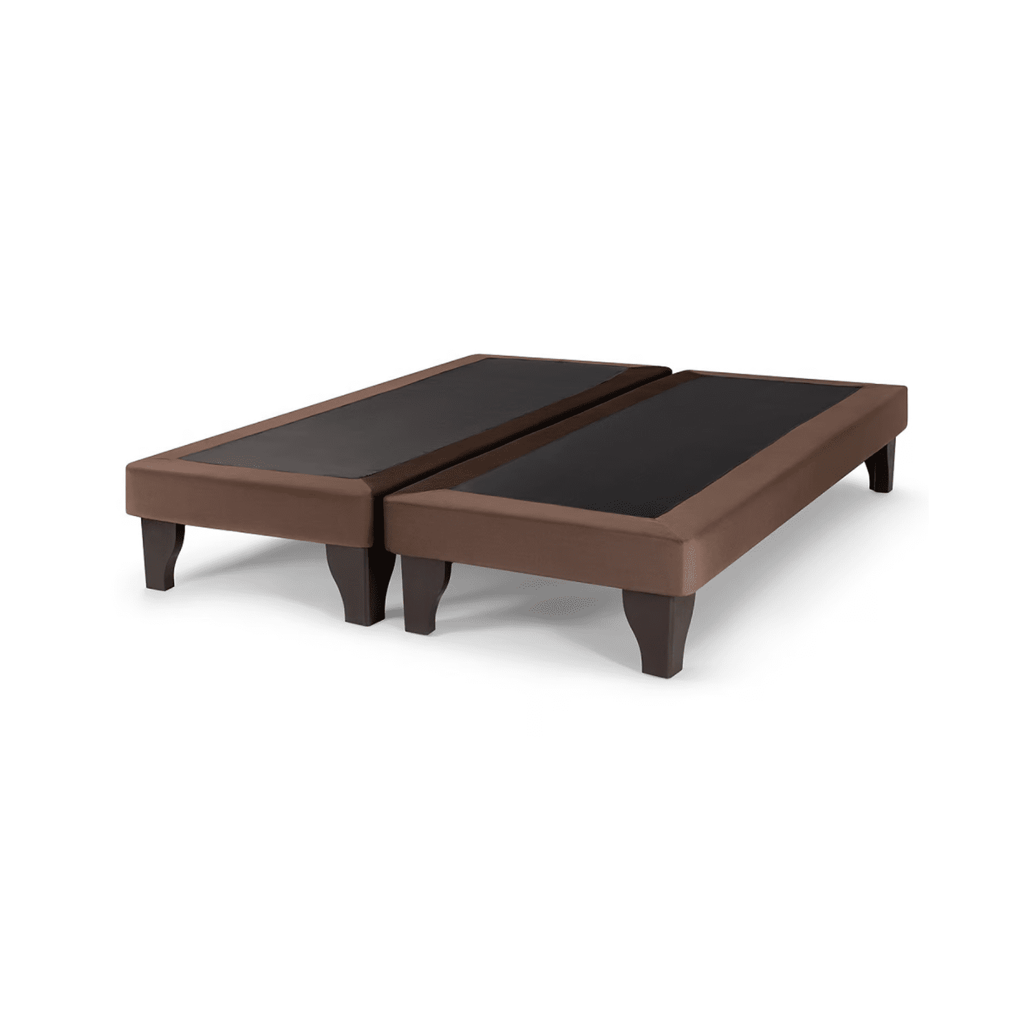Importclick - Base Dividida Cama Europea King 200x180 Cm Chocolate Felpa