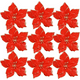 thumbnail image 1 of 10pcs Flores Navideñas Adorno Navidad Árbol Con Clip Rojo, 1 of 3