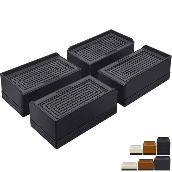 Elevadores de Muebles ANNKUT 3,8 cm 590 kg Paquete de 4 Negro