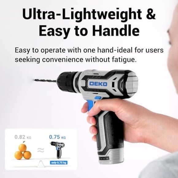 Set de Herramientas DEKOPRO DKMT238BL Taladro 12V 238 Piezas Azul