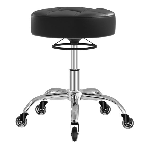 Taburete rodante YEEZEE, resistente, 181 kg, con cojín de asiento blando