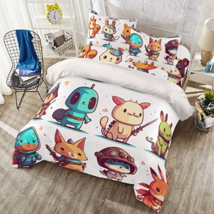 Milsleep - Juego De Funda Nórdica Infantil De Cuatro Piezas