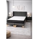 thumbnail image 5 of Cama Europea 2 Plazas  Modelo DreamLux Tapizado en Lino Gris Oscuro con Respaldo Lineal  y Colchón Pillow Top, 5 of 8