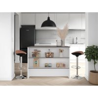 Tuhome - Isla De Cocina Fendi 90X120X60 Cm Milan Y Blanco