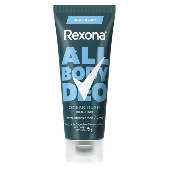 Desodorante Crema Rexona All Body Ocean Rush Unisex, 75 g